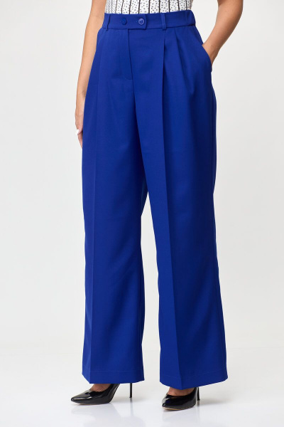 Брюки-палаццо из вискозы с широкими штанинами Abbi 2001 ультрамарин - фото 12