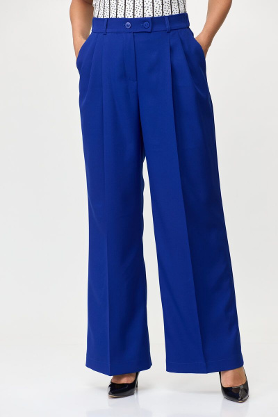 Брюки-палаццо из вискозы с широкими штанинами Abbi 2001 ультрамарин - фото 10
