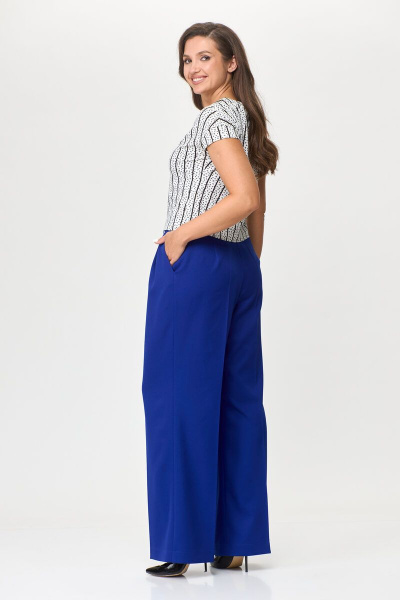 Брюки-палаццо из вискозы с широкими штанинами Abbi 2001 ультрамарин - фото 3