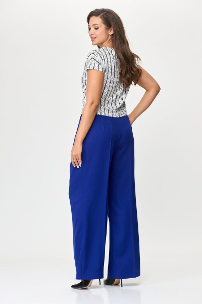 Брюки-палаццо из вискозы с широкими штанинами Abbi 2001 ультрамарин - фото 2