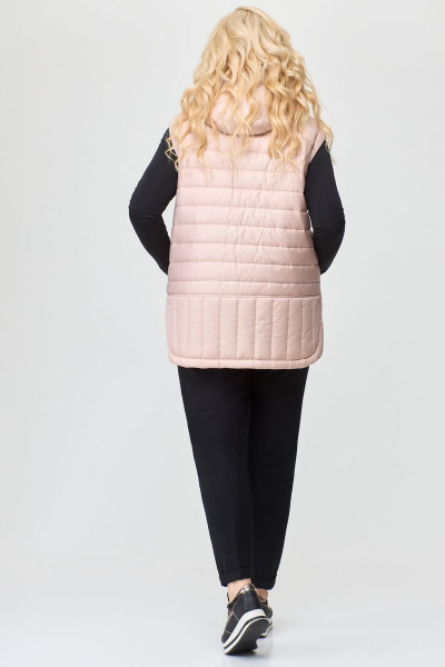 Жилет стеганый с капюшоном и прорезными карманами Svetlana-Style 1739 розовый - фото 2