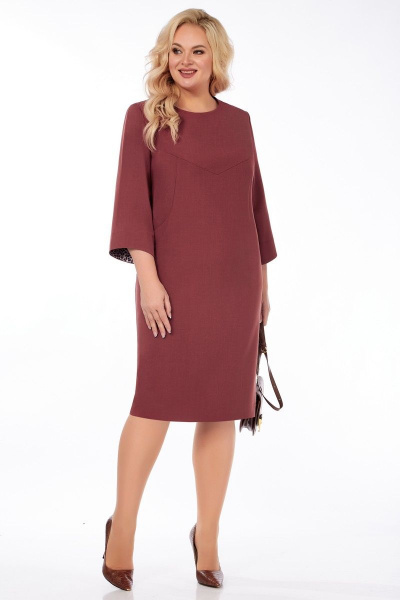 Платье деловое полуприлегающего силуэта с кокеткой БагираАнТа 887/1 - фото 1