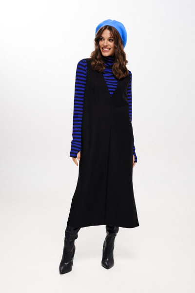 Джемпер, сарафан ELLETTO 5239 черно-синий - фото 2