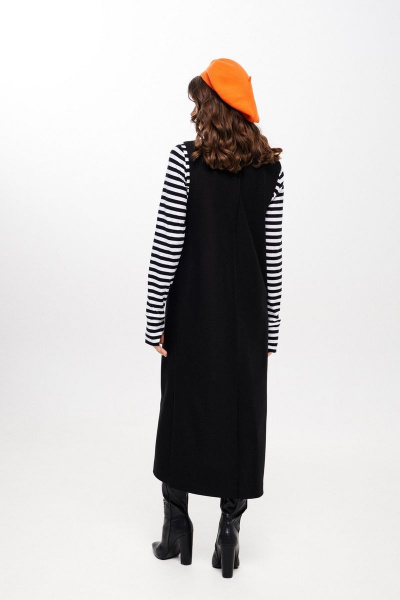 Джемпер, сарафан ELLETTO 5239 черно-белый - фото 4