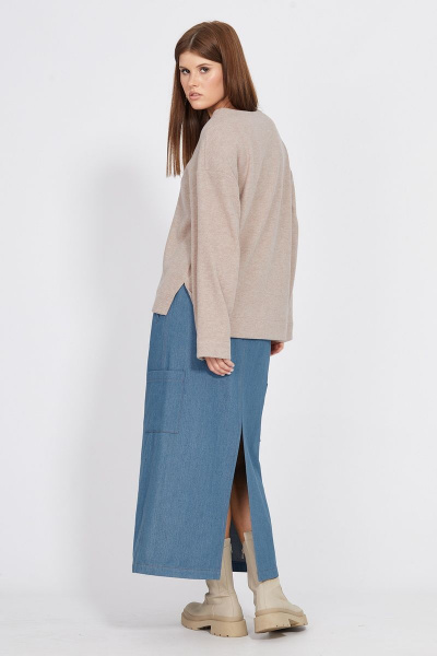 Юбка EOLA 2456 темно-голубой - фото 8