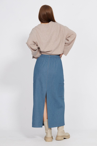 Юбка EOLA 2456 темно-голубой - фото 2