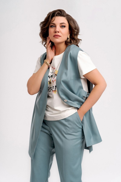 Комплект жилет и брюки с эластичным поясом и карманами Almirastyle 289 - фото 5