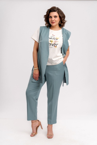 Комплект жилет и брюки с эластичным поясом и карманами Almirastyle 289 - фото 2