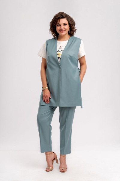 Комплект жилет и брюки с эластичным поясом и карманами Almirastyle 289 - фото 1