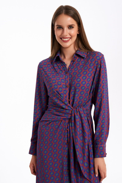 Платье KaVaRi 1053 терракотовый - фото 4