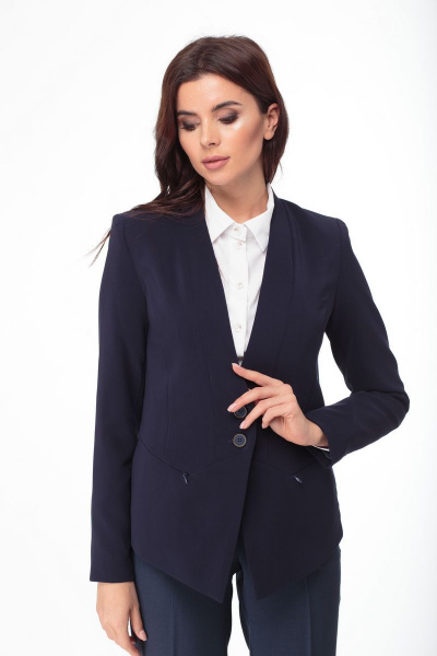 Жакет Anelli 248 темно-синий - фото 2