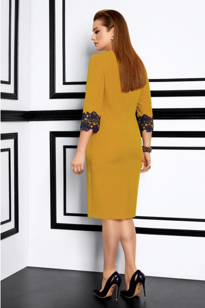 Платье Lissana 3906 горчично-медовый - фото 3