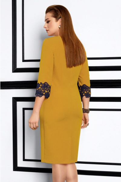 Платье Lissana 3906 горчично-медовый - фото 4
