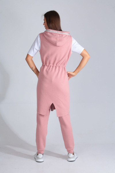 Брюки, жилет, майка Диомант 1507 пудра - фото 5