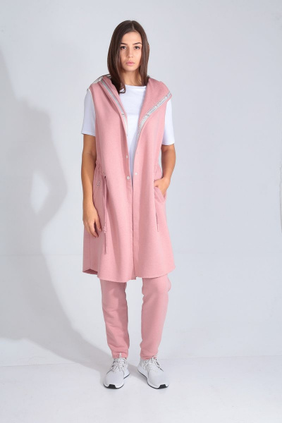 Брюки, жилет, майка Диомант 1507 пудра - фото 2