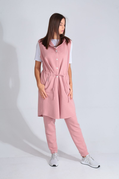 Брюки, жилет, майка Диомант 1507 пудра - фото 4