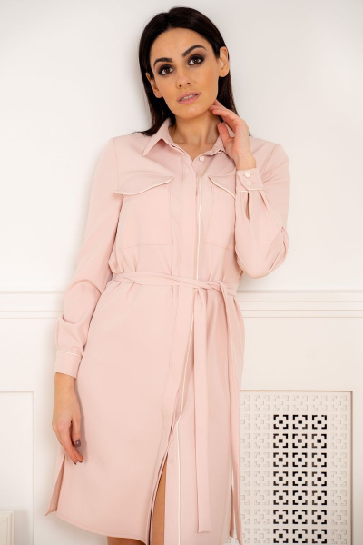 Платье демисезонное из текстиля для повседневных случаев MILA ROSH 1138-1 - фото 2