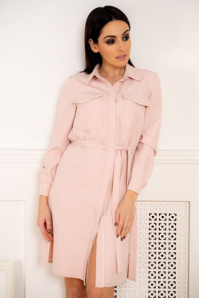 Платье демисезонное из текстиля для повседневных случаев MILA ROSH 1138-1 - фото 3