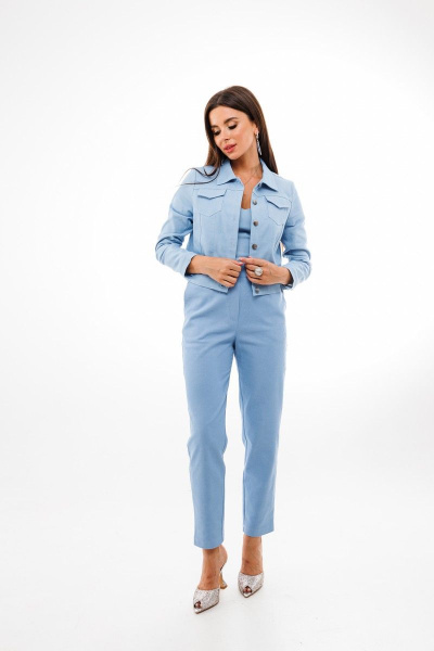 Жакет Anelli 717 голубой - фото 3
