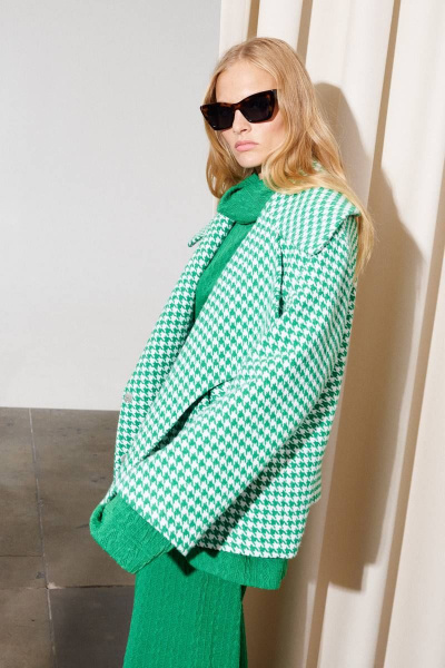 Жакет свободного кроя оверсайз из шерстяного текстиля Lokka 1217 Т - фото 5