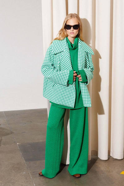 Жакет свободного кроя оверсайз из шерстяного текстиля Lokka 1217 Т - фото 3