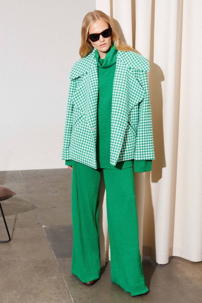 Жакет свободного кроя оверсайз из шерстяного текстиля Lokka 1217 Т - фото 2