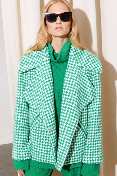 Жакет свободного кроя оверсайз из шерстяного текстиля Lokka 1217 Т - фото 6