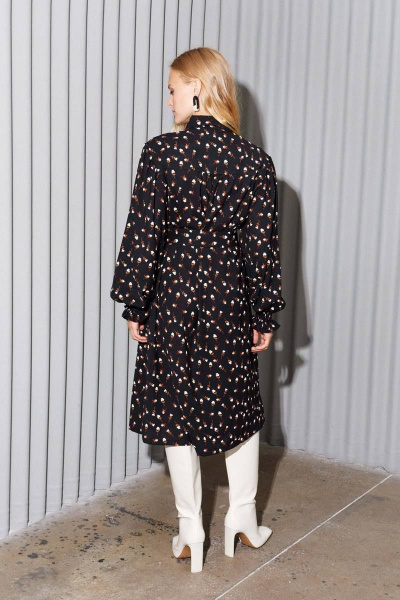 Платье Lokka 1211К черный/принт - фото 7