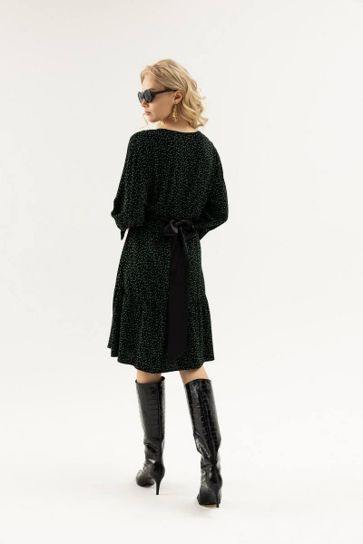 Платье с воланом на подкладке, V-вырез и пояс с полукольцами Femme & Devur 80205 1.32F(170) - фото 6