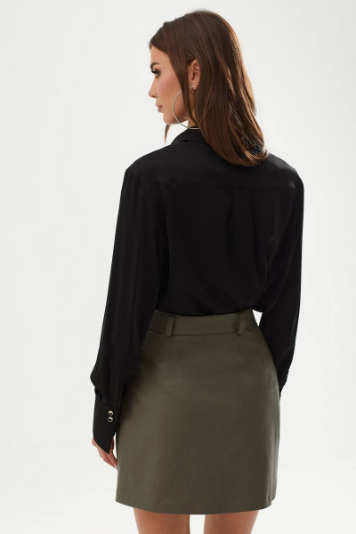 Демисезонная юбка из экокожи мини А-образного силуэта Lyushe 3524 - фото 5