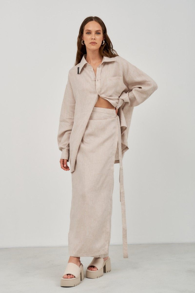 Блуза, юбка RAWR 441 бежевый - фото 1