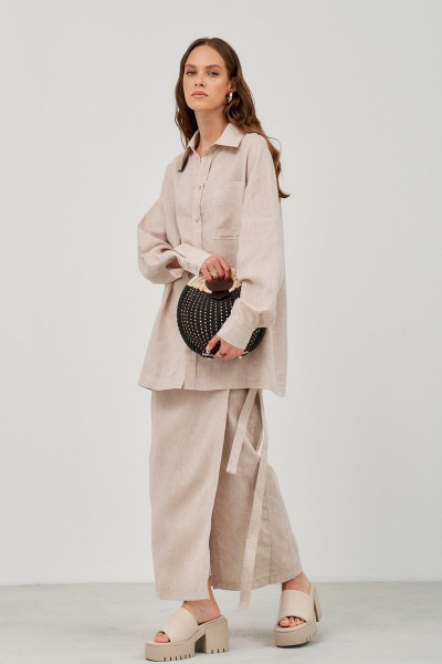 Блуза, юбка RAWR 441 бежевый - фото 3