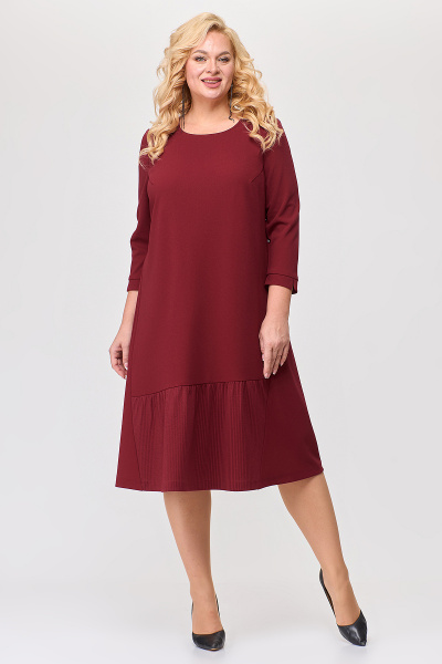 Платье приталенное А-силуэт с асимметричным подрезом Algranda А3948-1 - фото 2