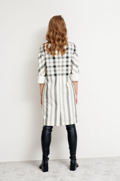 Платье делового стиля до середины колена с клеткой Morozov Amavie 1.1984_A1_Adri клетка+полоска - фото 7
