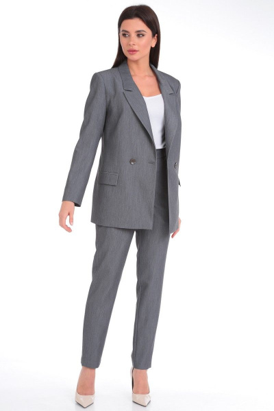 Комплект из жакета и брюки на подкладке с накладными карманами Angelina & Сompany 824 - фото 6