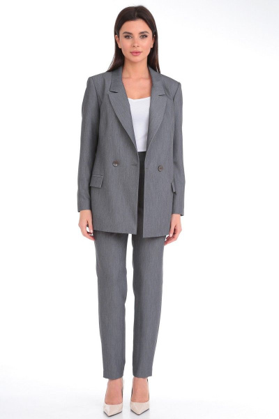 Комплект из жакета и брюки на подкладке с накладными карманами Angelina & Сompany 824 - фото 5
