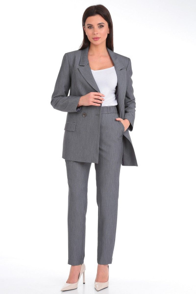 Комплект из жакета и брюки на подкладке с накладными карманами Angelina & Сompany 824 - фото 4
