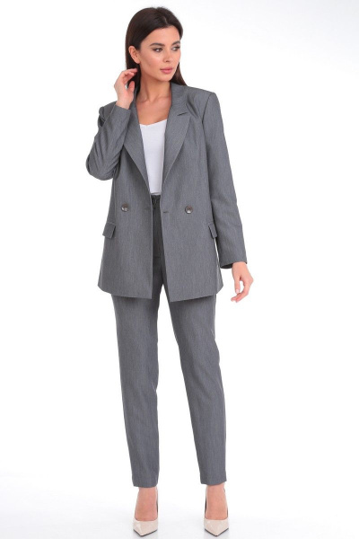 Комплект из жакета и брюки на подкладке с накладными карманами Angelina & Сompany 824 - фото 3