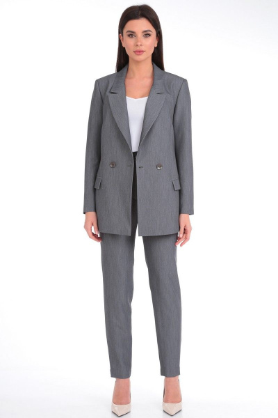 Комплект из жакета и брюки на подкладке с накладными карманами Angelina & Сompany 824 - фото 1