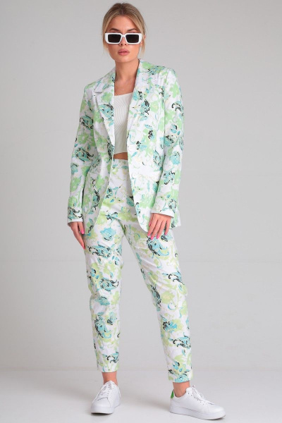 Брюки и жакет из хлопка в ярком стиле на каждый день Angelina & Сompany 832 - фото 3