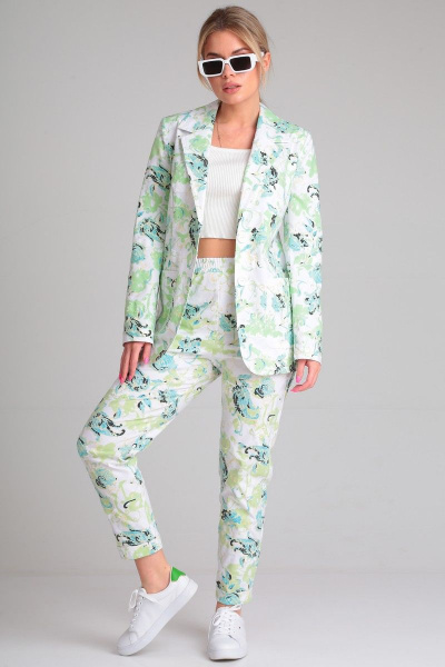 Брюки и жакет из хлопка в ярком стиле на каждый день Angelina & Сompany 832 - фото 1