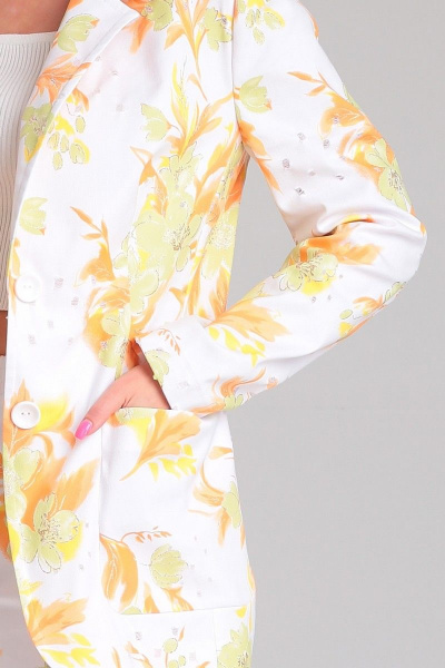 Жакет из джинсовой ткани с классическим кроем и накладками Angelina & Сompany 864 - фото 8