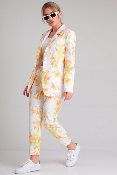 Жакет из джинсовой ткани с классическим кроем и накладками Angelina & Сompany 864 - фото 5