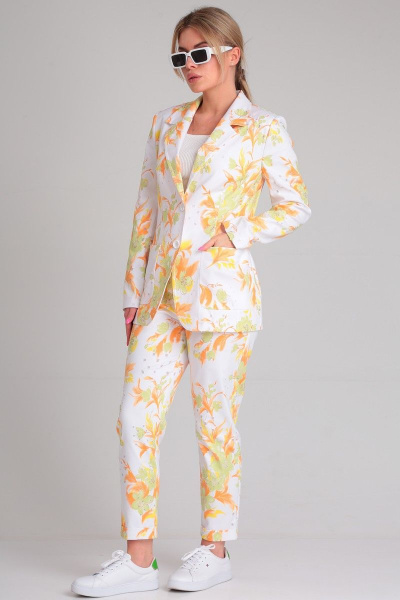 Жакет из джинсовой ткани с классическим кроем и накладками Angelina & Сompany 864 - фото 3