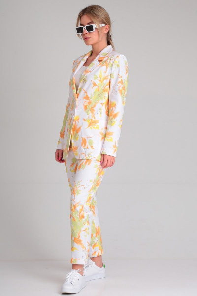 Джинсовый комплект из жакета и брюк с принтом Angelina & Сo 865 - фото 8