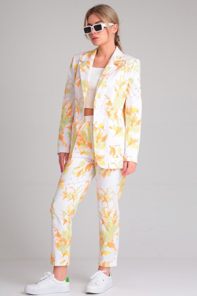 Джинсовый комплект из жакета и брюк с принтом Angelina & Сo 865 - фото 7