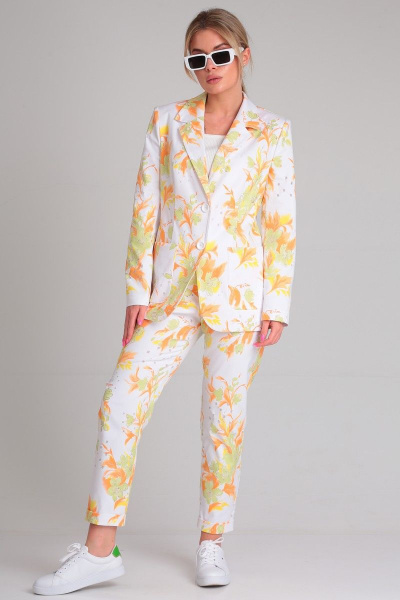 Джинсовый комплект из жакета и брюк с принтом Angelina & Сo 865 - фото 5