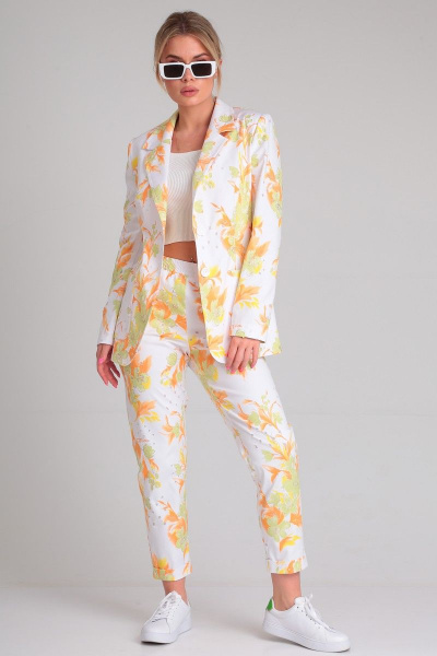 Джинсовый комплект из жакета и брюк с принтом Angelina & Сo 865 - фото 3