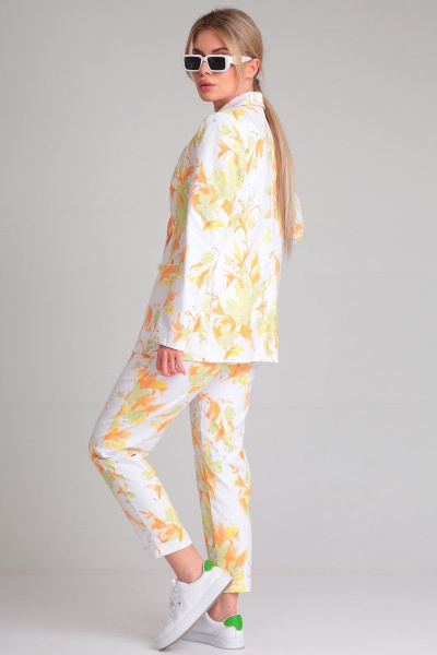 Джинсовый комплект из жакета и брюк с принтом Angelina & Сo 865 - фото 2