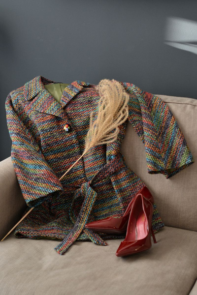 Жакет, юбка Мода Юрс 2489 слива - фото 6